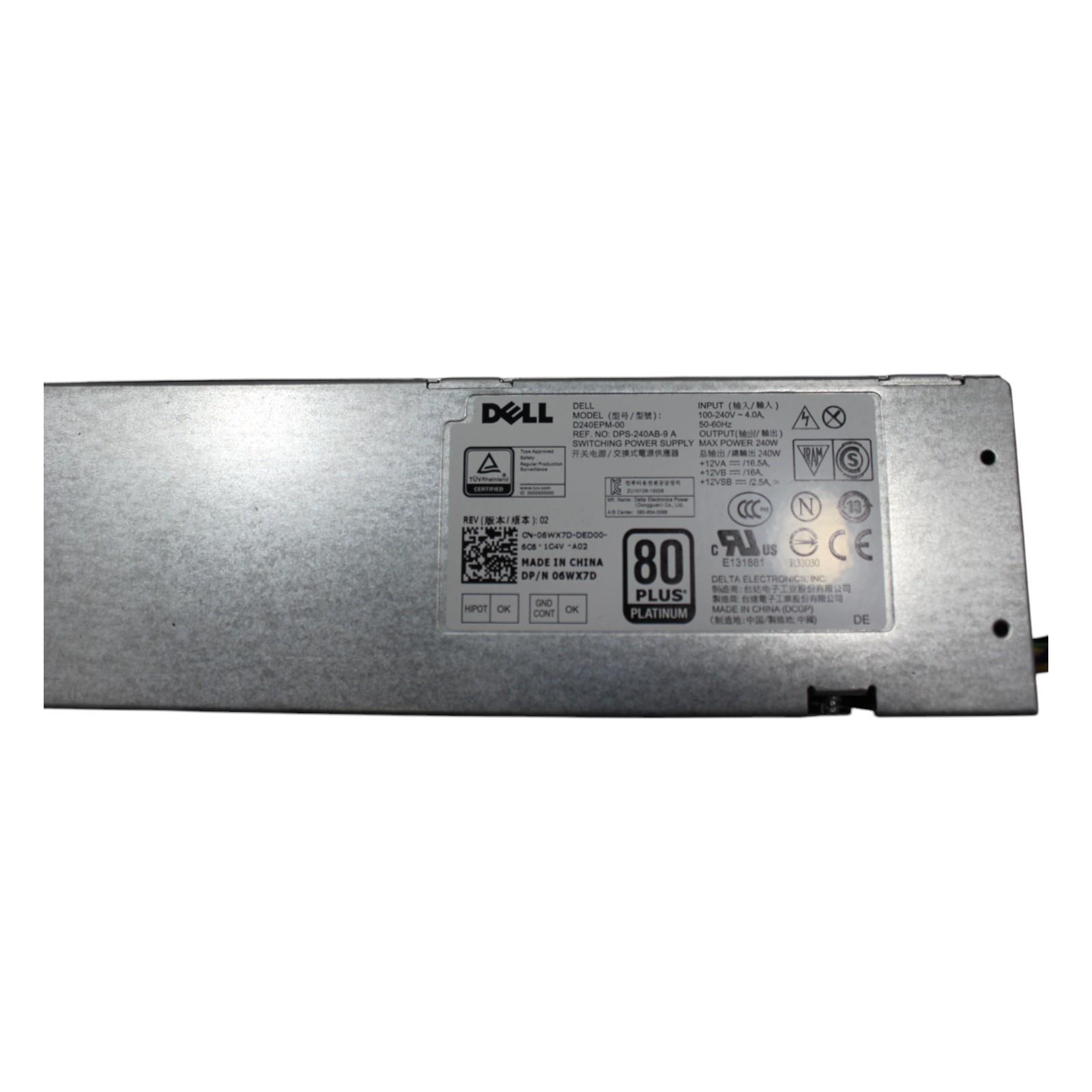 Dell Precision 3620 SFF 240W Power Supply D240EPM-00 6WX7D 06WX7D