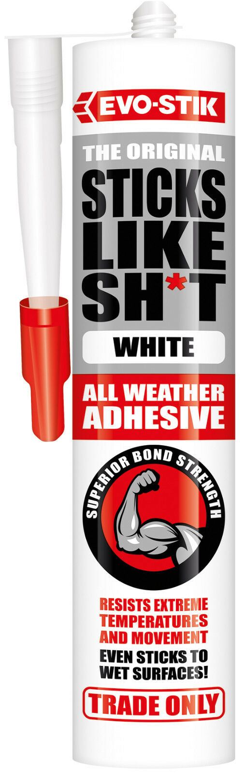 Bostik Sticks Like Sh*t Adhesive Sealant 290ml Clear & White High Strength