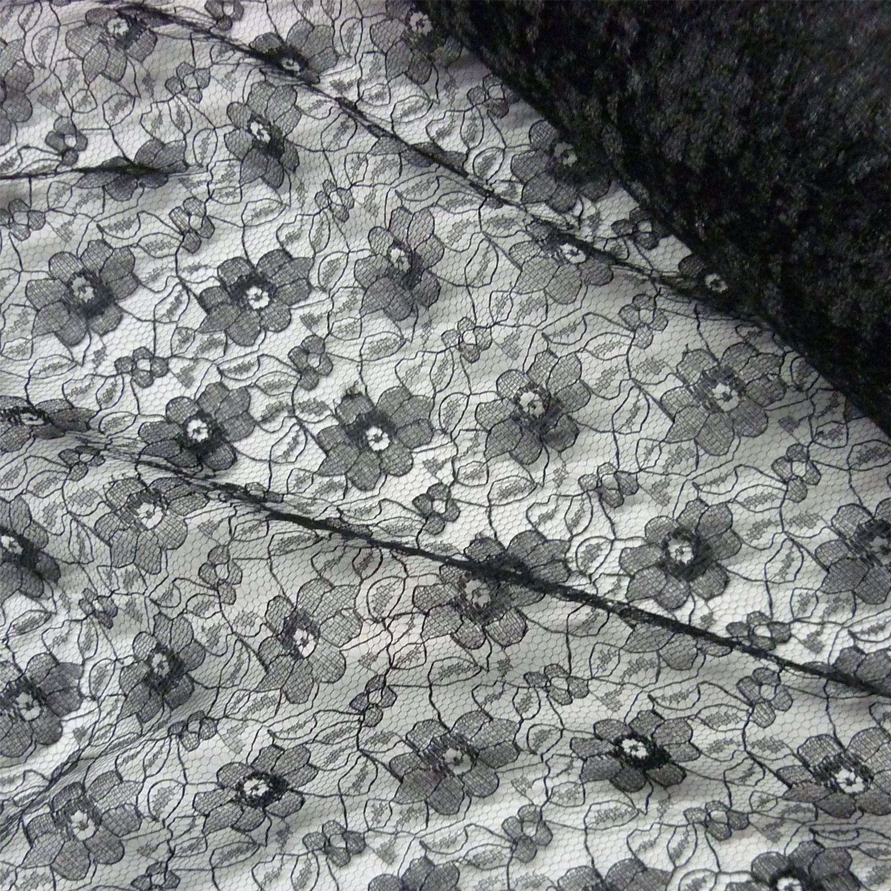 Simple Floral Flower Lightweight Lace Dress// Costume Fabric Sold per Metre