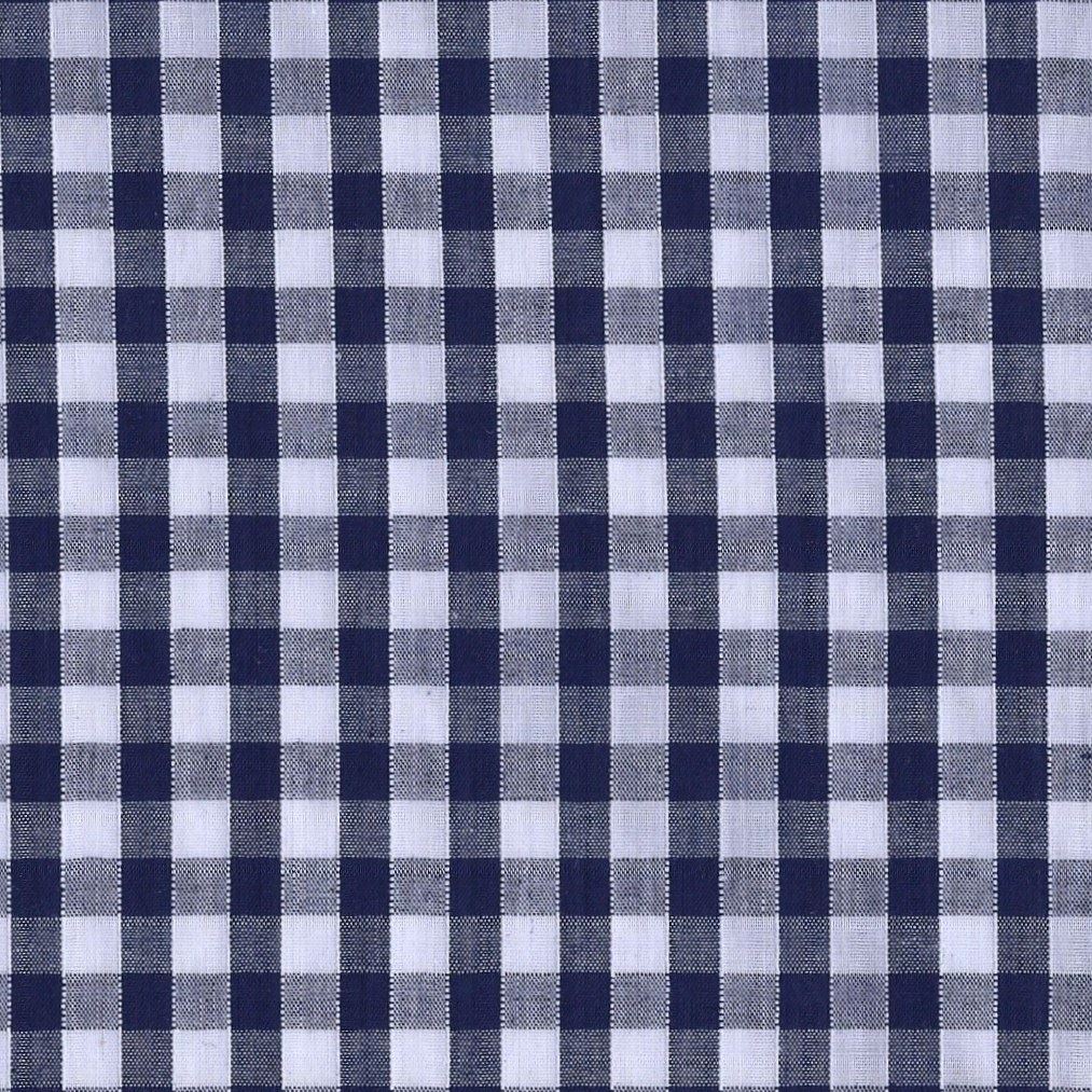 Metre New Gingham Fabric in Black and White Corded Polycotton 3 Sizes