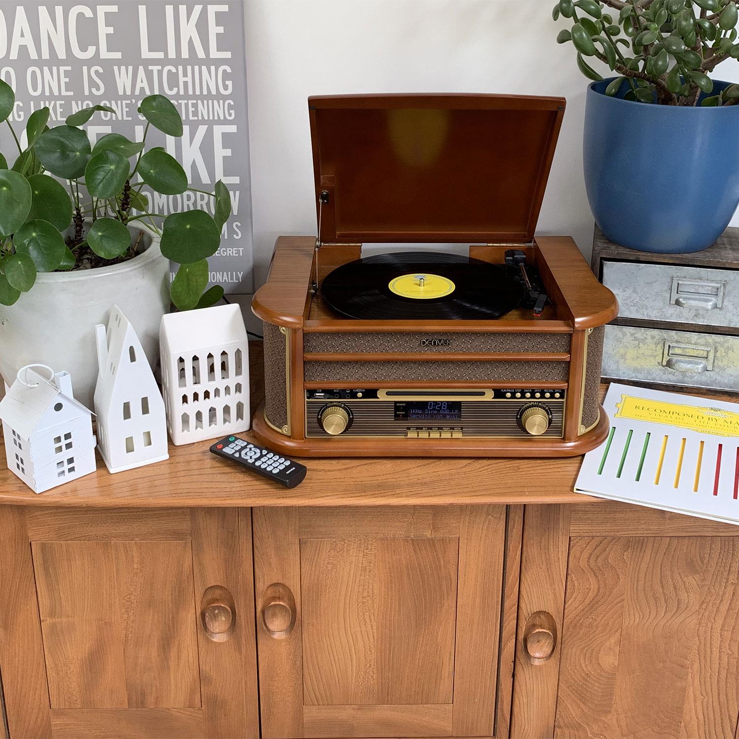 Record Player DAB+ Radio Cassette USB Bluetooth Denver MRD-51BT - Picture 13 of 16