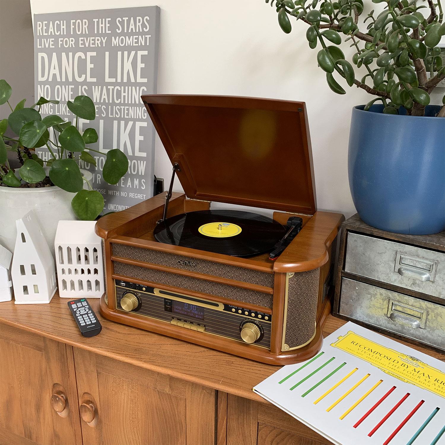 Record Player DAB+ Radio Cassette USB Bluetooth Denver MRD-51BT - Picture 11 of 16