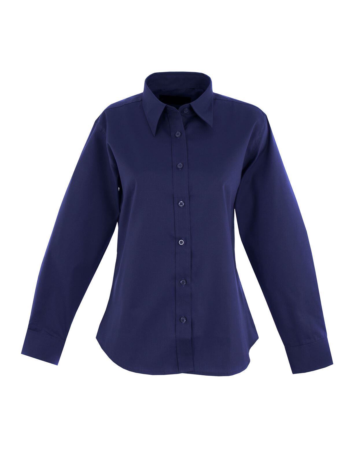 Pinpoint Button Down Stretch Shirts Damen Uni Langarm Anzugshirts - Bild 7 von 10