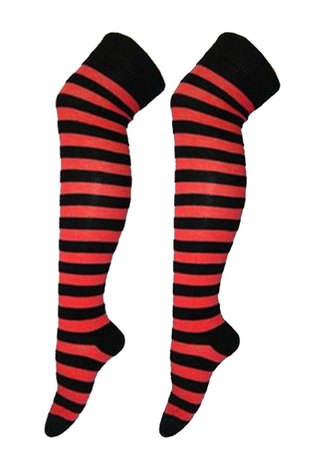Ladies Plain Printed Over the Knee Socks Womens Party Wear Checked Bow OTK Socks - Picture 16 of 49
