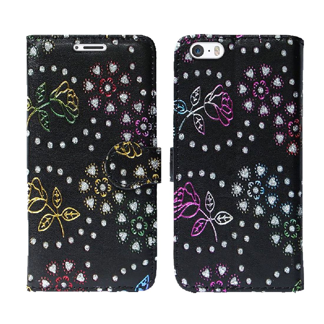 Luxury Magnetic Leather Diamond Flip Case Apple Mobile Phone Protective Cover - 第 6/6 張圖片