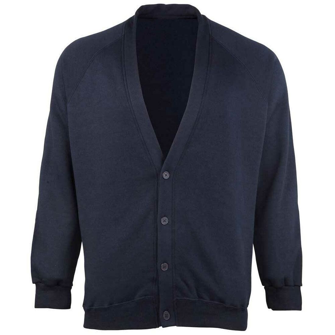 Adults Kids Open Front Button Cardigan Girls Boys School Office Pocketed Sweater - Picture 5 of 11