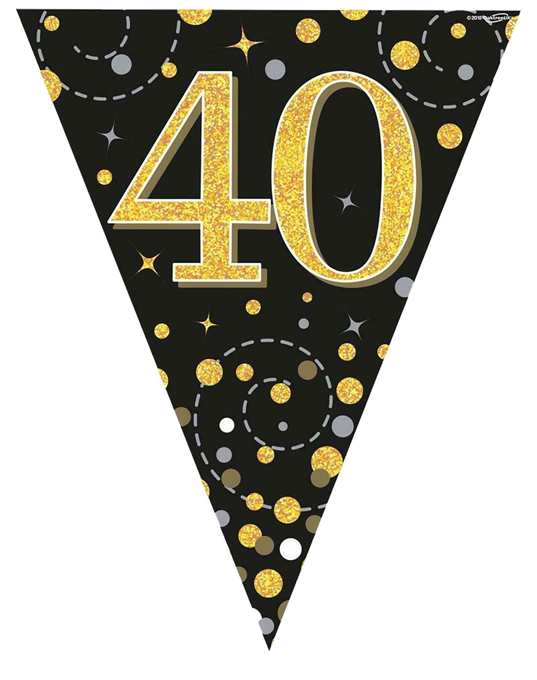 Birthday Party Decorations Happy Birthday Holographic Bunting Sparkling Banners - Picture 15 of 32