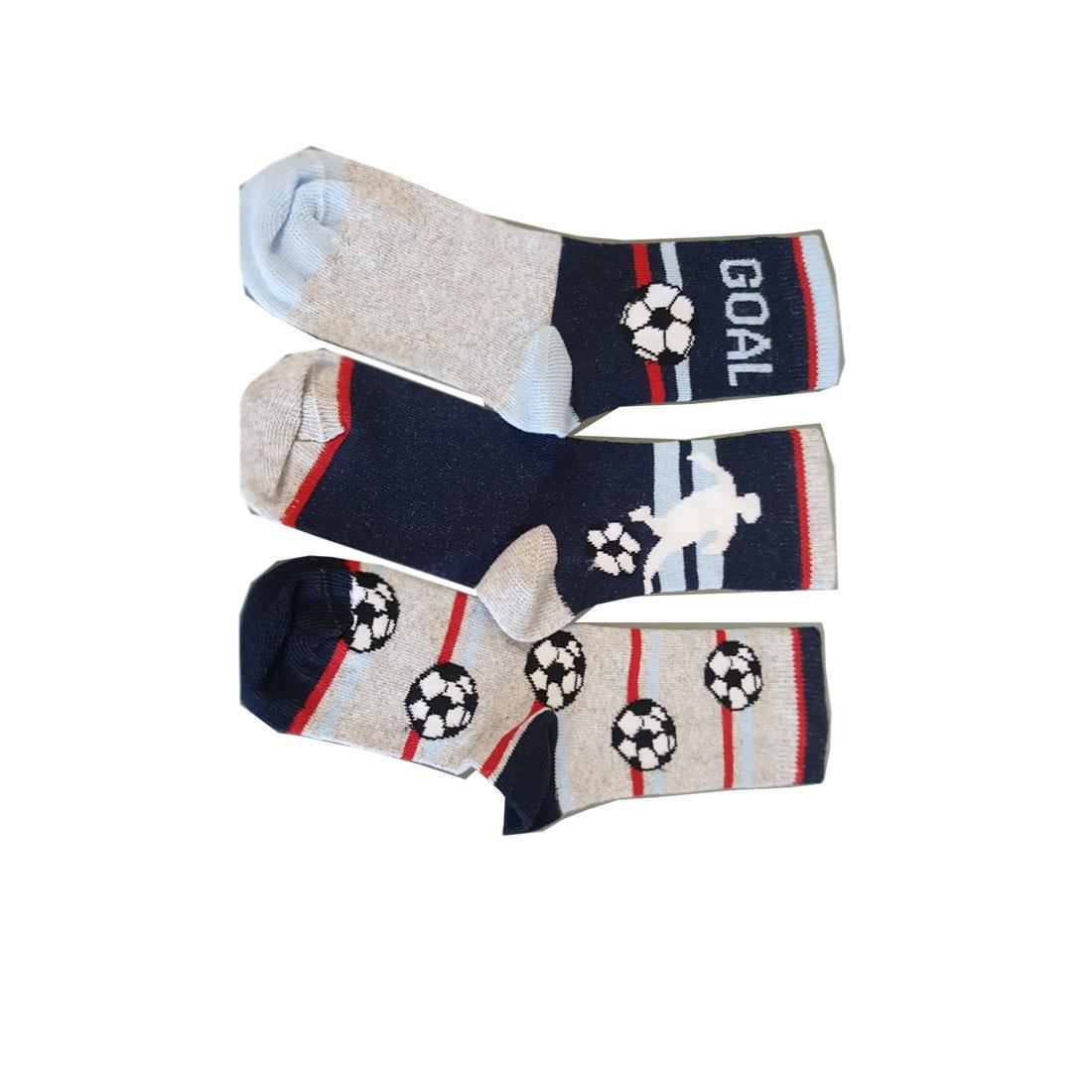 Kids Boys Goal Football Cotton Socks Ankle Novelty Sports Boot Socks 6-12 Pairs - Picture 2 of 2