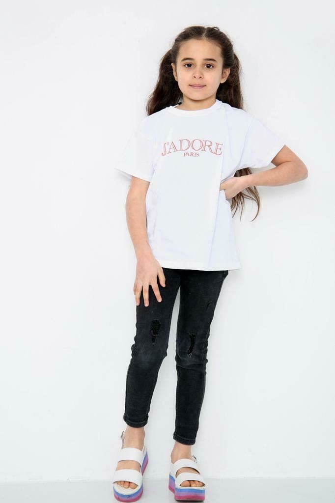 Oversize-T-Shirt Damen J'Adore Paris bedruckt Damen Frauen Kurzarm Oberteil T-Shirts - Bild 14 von 18
