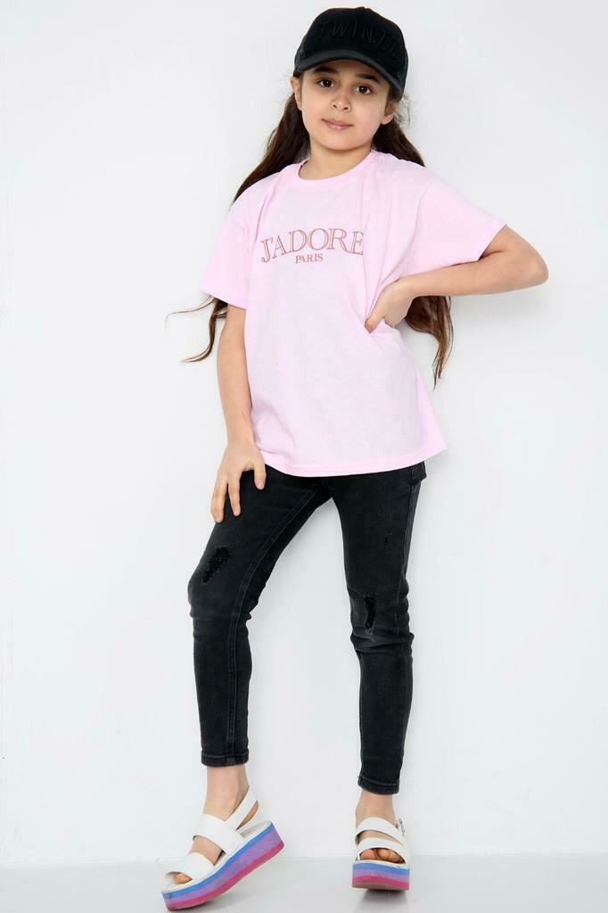 Oversize-T-Shirt Damen J'Adore Paris bedruckt Damen Frauen Kurzarm Oberteil T-Shirts - Bild 10 von 18