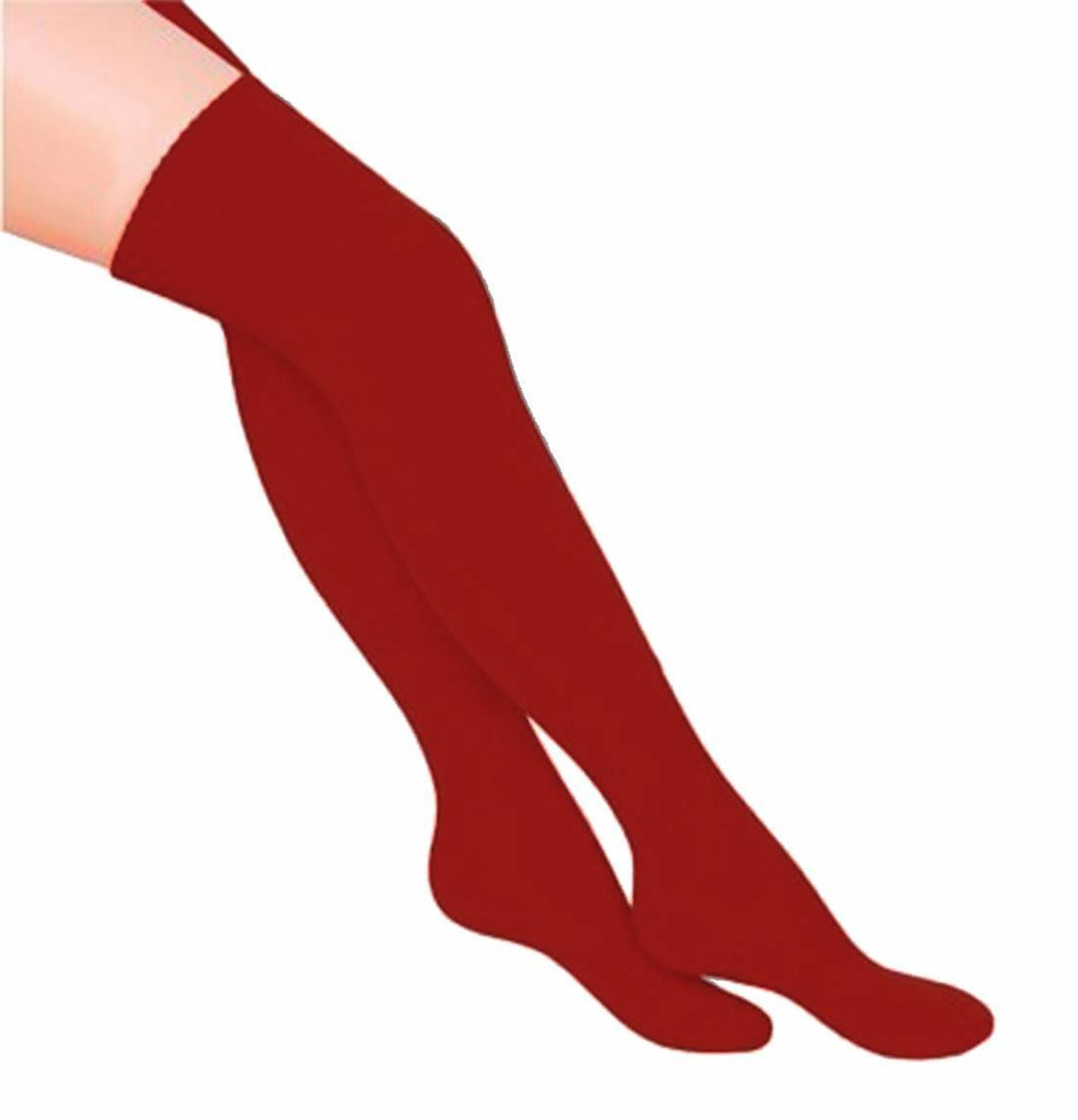 Ladies Plain Printed Over the Knee Socks Womens Party Wear Checked Bow OTK Socks - Picture 2 of 49