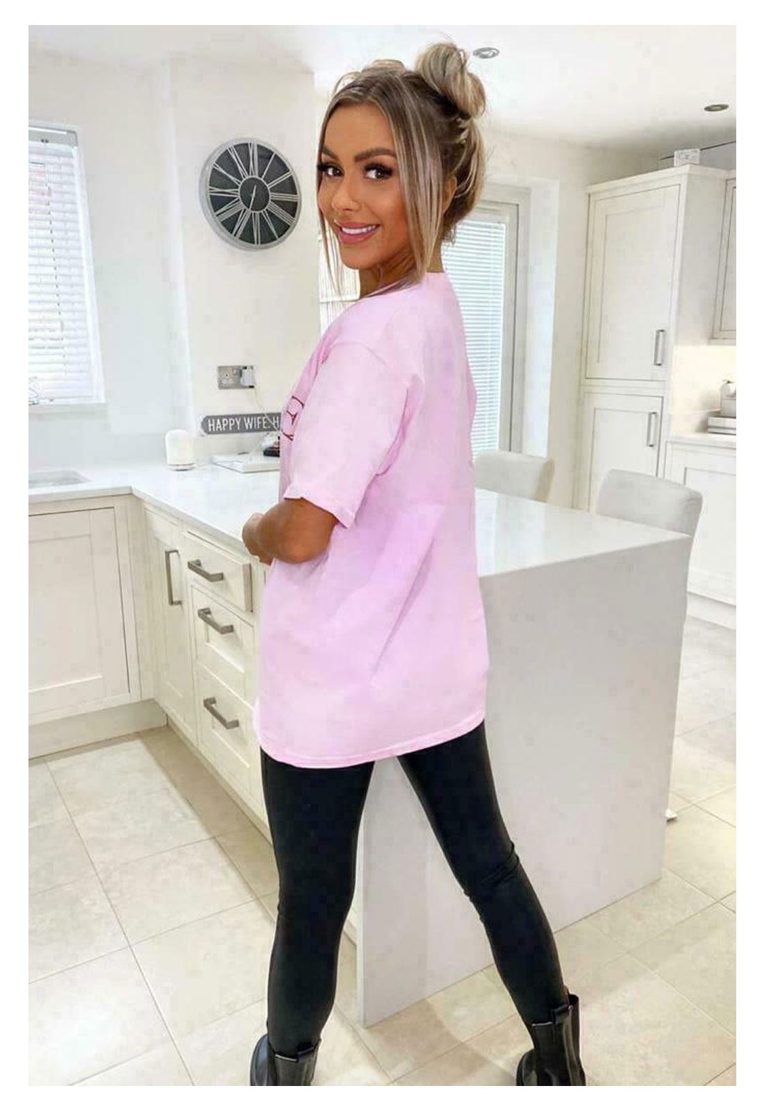 Oversize-T-Shirt Damen J'Adore Paris bedruckt Damen Frauen Kurzarm Oberteil T-Shirts - Bild 9 von 18