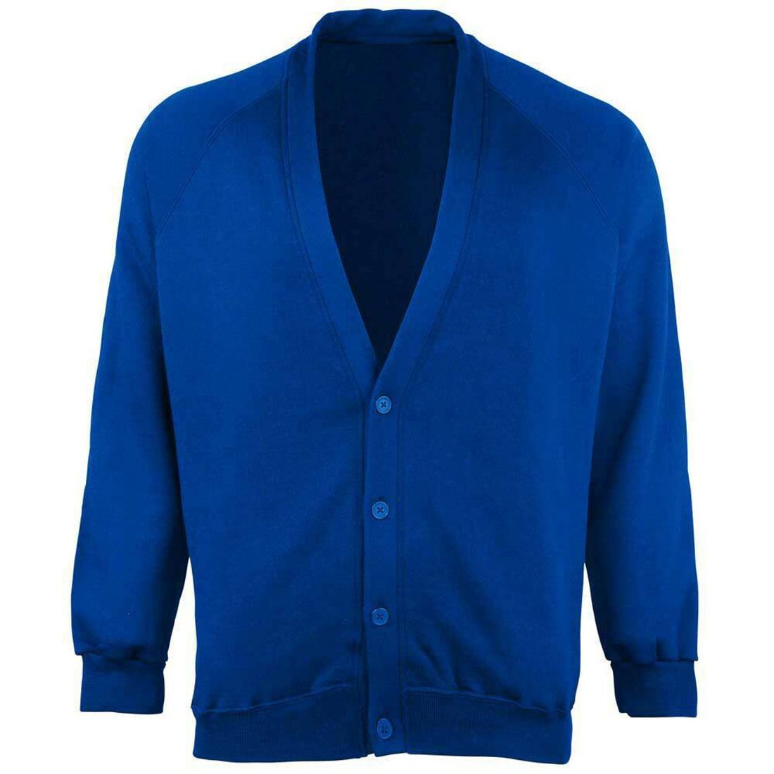 Adults Kids Open Front Button Cardigan Girls Boys School Office Pocketed Sweater - Picture 11 of 11