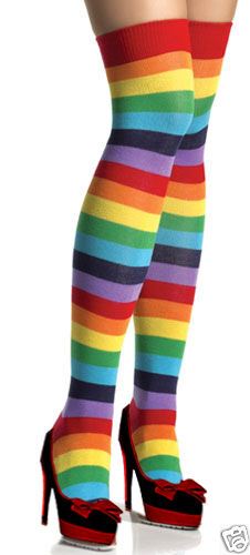 Ladies Plain Printed Over the Knee Socks Womens Party Wear Checked Bow OTK Socks - Picture 32 of 49