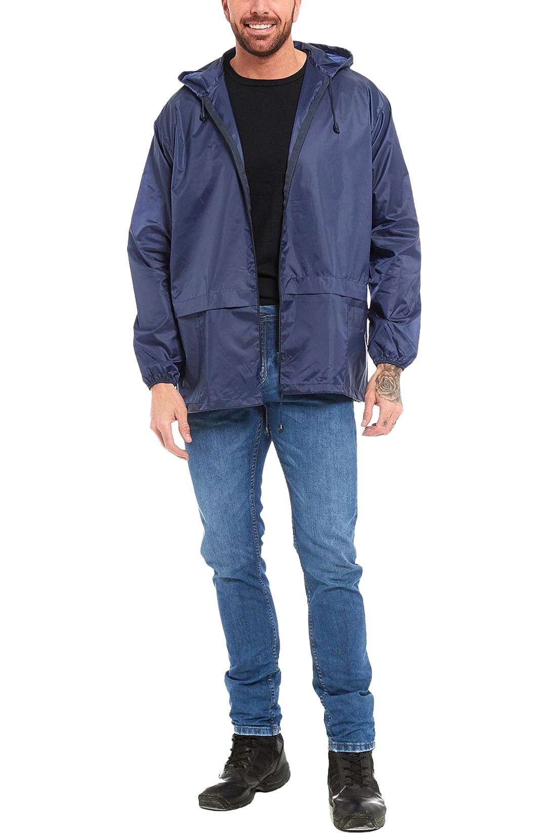 Chaqueta Cagoule Unisex Impermeable Manga Larga Cremallera Con Capucha Impermeable Chaqueta - Imagen 11 de 19