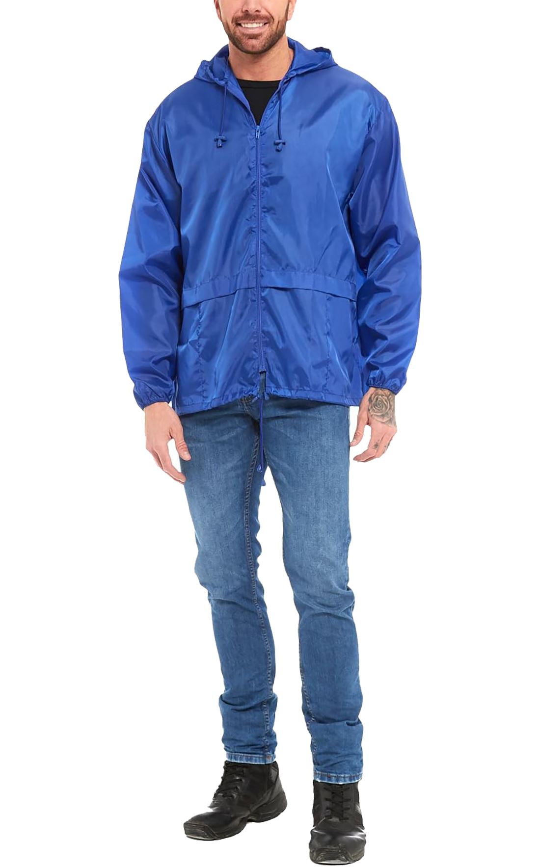 Chaqueta Cagoule Unisex Impermeable Manga Larga Cremallera Con Capucha Impermeable Chaqueta - Imagen 14 de 19