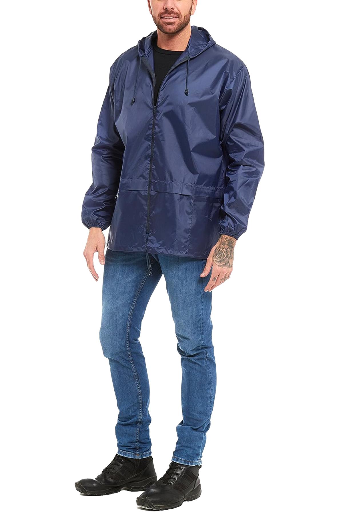 Chaqueta Cagoule Unisex Impermeable Manga Larga Cremallera Con Capucha Impermeable Chaqueta - Imagen 12 de 19