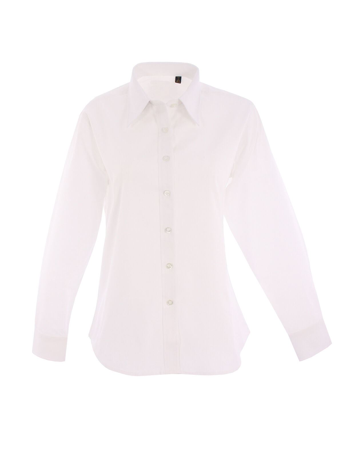 Pinpoint Button Down Stretch Shirts Damen Uni Langarm Anzugshirts - Bild 9 von 10