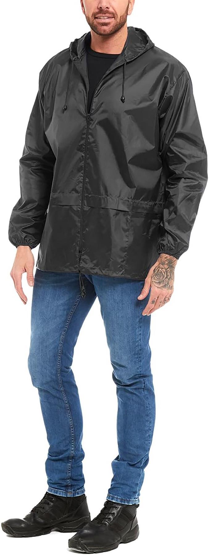 Chaqueta Cagoule Unisex Impermeable Manga Larga Cremallera Con Capucha Impermeable Chaqueta - Imagen 4 de 19