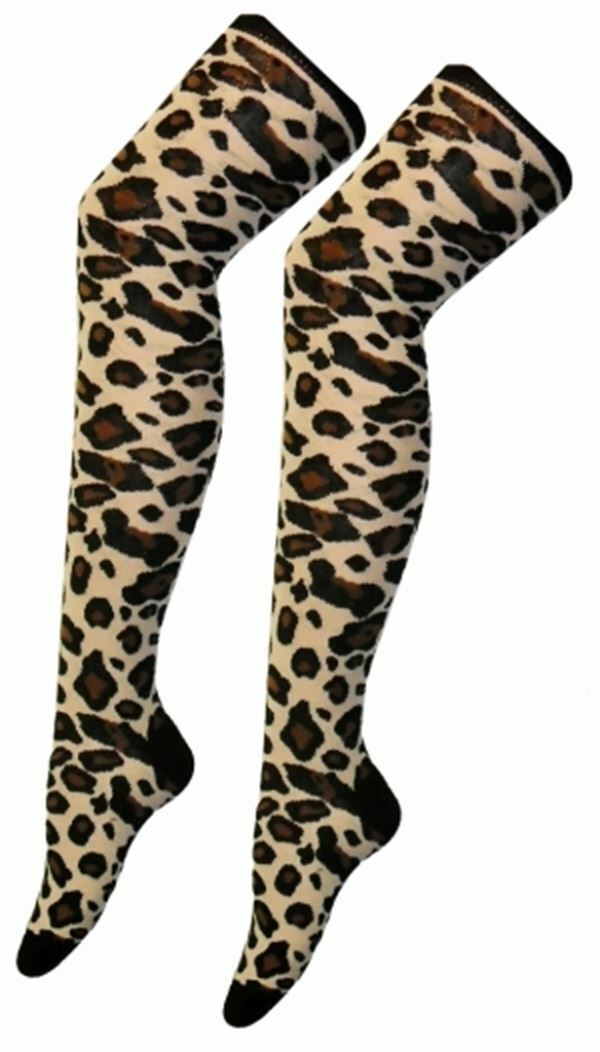 Ladies Plain Printed Over the Knee Socks Womens Party Wear Checked Bow OTK Socks - Picture 33 of 49