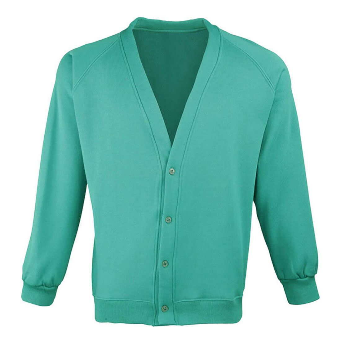 Adults Kids Open Front Button Cardigan Girls Boys School Office Pocketed Sweater - Picture 6 of 11