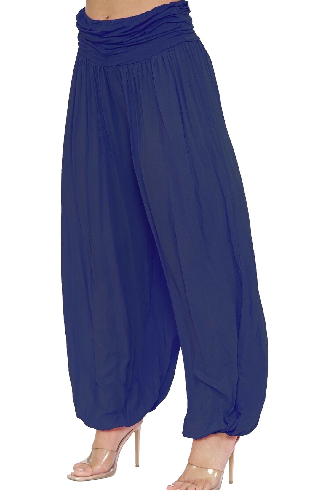 virblatt - Pantaloni Harem Uomo & Donna in Cotone | Larghi Pantaloni Cavallo Basso Hippie Etnici Baggy - Abgefahren M-XL Grigi