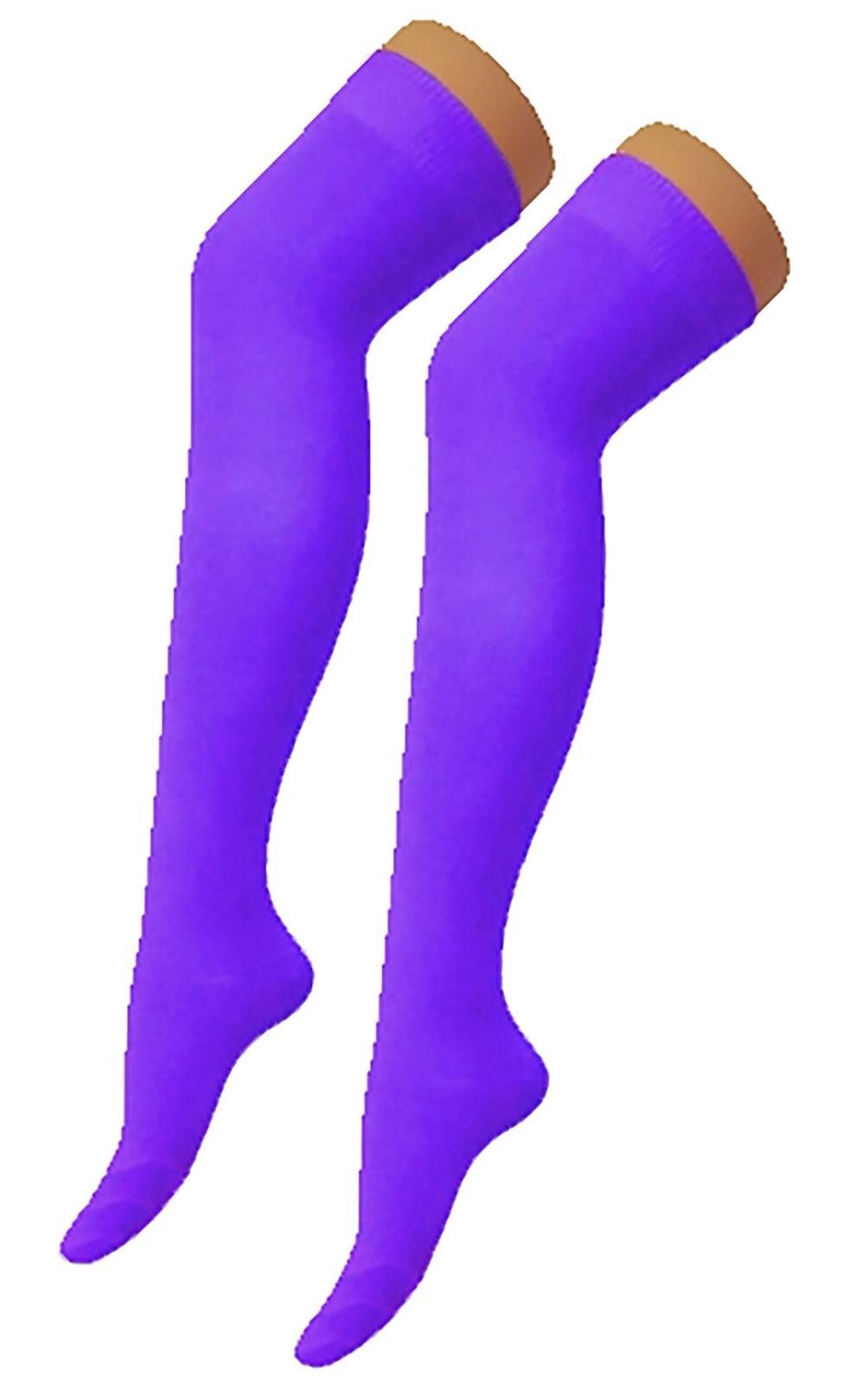 Ladies Plain Printed Over the Knee Socks Womens Party Wear Checked Bow OTK Socks - Picture 9 of 49