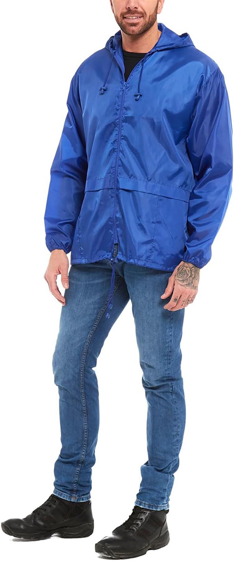 Chaqueta Cagoule Unisex Impermeable Manga Larga Cremallera Con Capucha Impermeable Chaqueta - Imagen 15 de 19