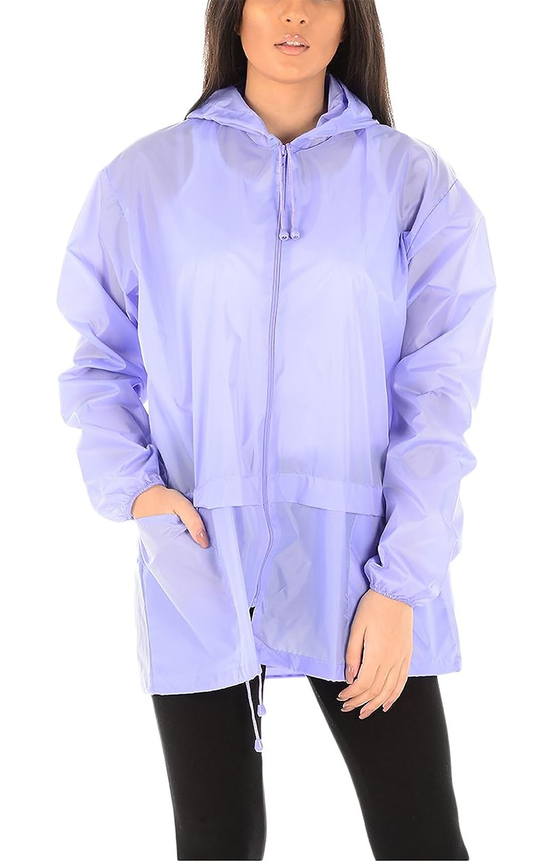 Chaqueta Cagoule Unisex Impermeable Manga Larga Cremallera Con Capucha Impermeable Chaqueta - Imagen 8 de 19
