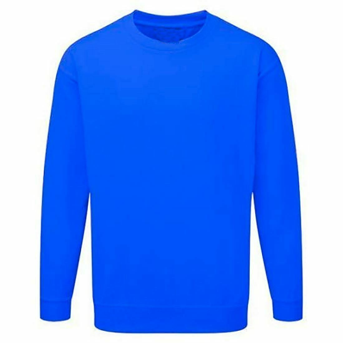 Adults Kids Crew Neck Plain Sweatshirt Girls Boys School Office Wear Jumper Top - Picture 7 of 11