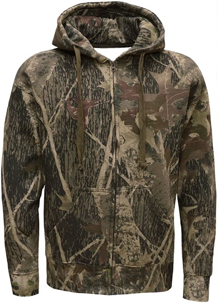 Herren Tarnmuster Kapuzenpullover Erwachsene Langarm Reißverschluss Kordelzug Hoddie - Bild 2 von 2