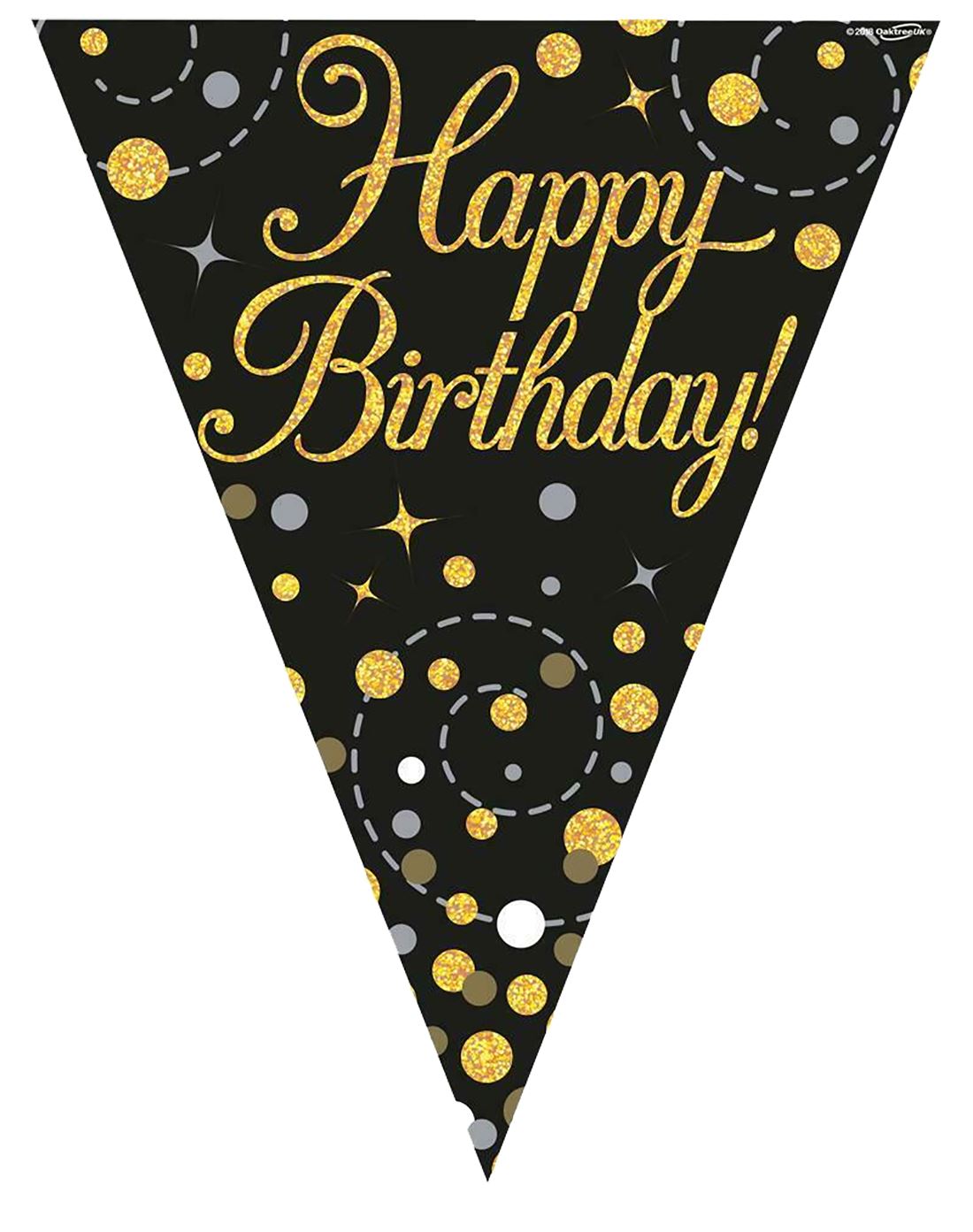 Birthday Party Decorations Happy Birthday Holographic Bunting Sparkling Banners - Picture 19 of 32