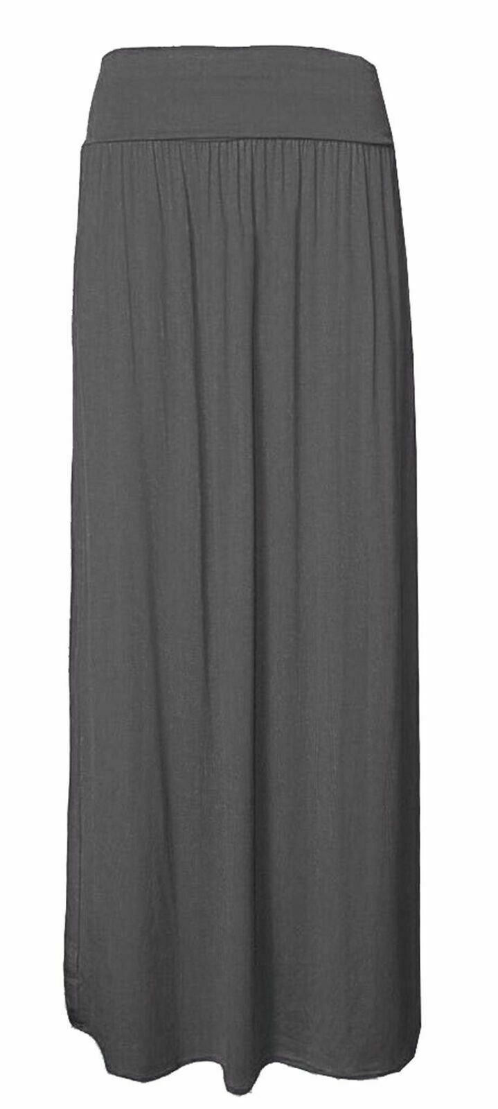 Nouvelle robe pleine longueur Rabattable Taille Haute Longue Plissée Jersey Maxi Gypsy Jupe Nouvelle robe pleine longueur Rabattable Taille Haute Longue Plissée Jersey Maxi Gypsy Jupe