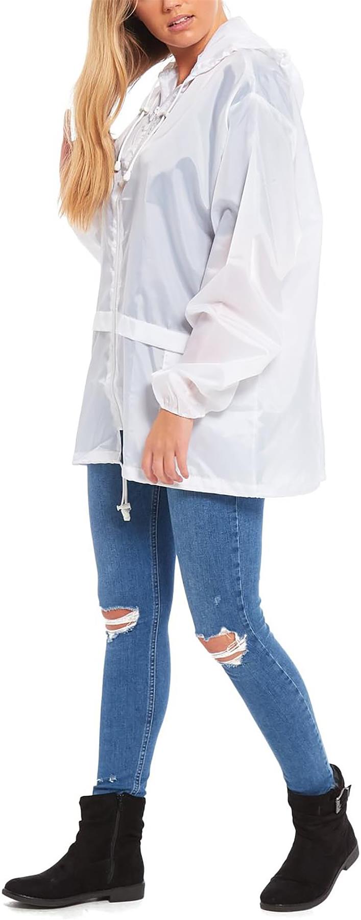 Chaqueta Cagoule Unisex Impermeable Manga Larga Cremallera Con Capucha Impermeable Chaqueta - Imagen 19 de 19