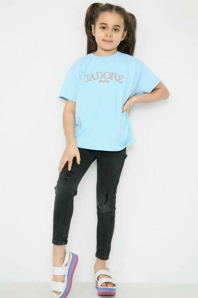 Oversize-T-Shirt Damen J'Adore Paris bedruckt Damen Frauen Kurzarm Oberteil T-Shirts - Bild 15 von 18
