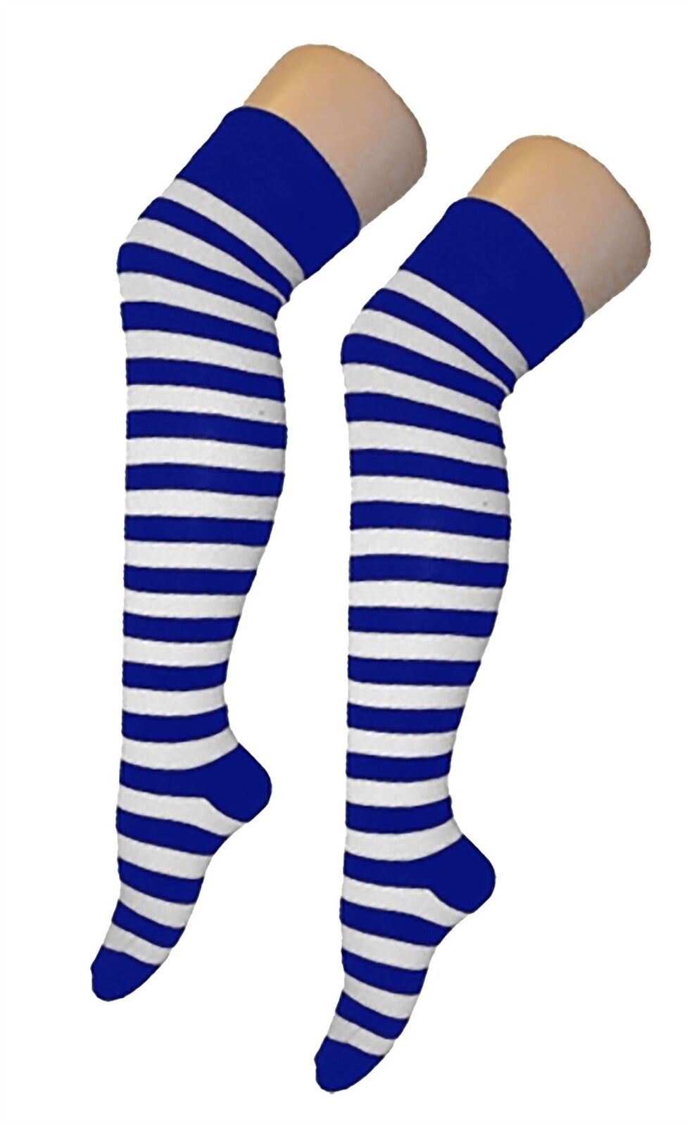 Ladies Plain Printed Over the Knee Socks Womens Party Wear Checked Bow OTK Socks - Picture 19 of 49