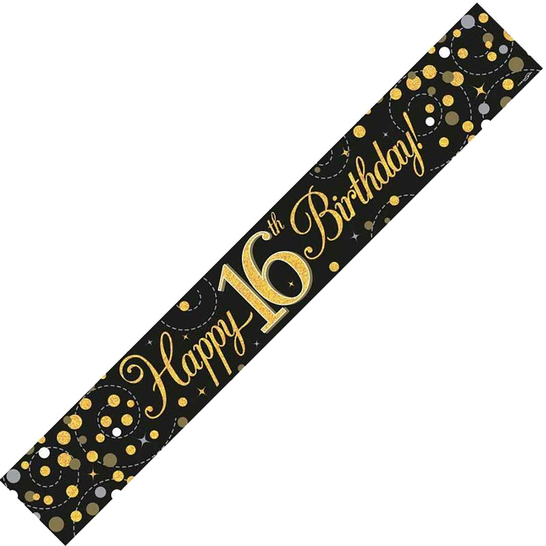 Birthday Party Decorations Happy Birthday Holographic Bunting Sparkling Banners - Picture 2 of 32