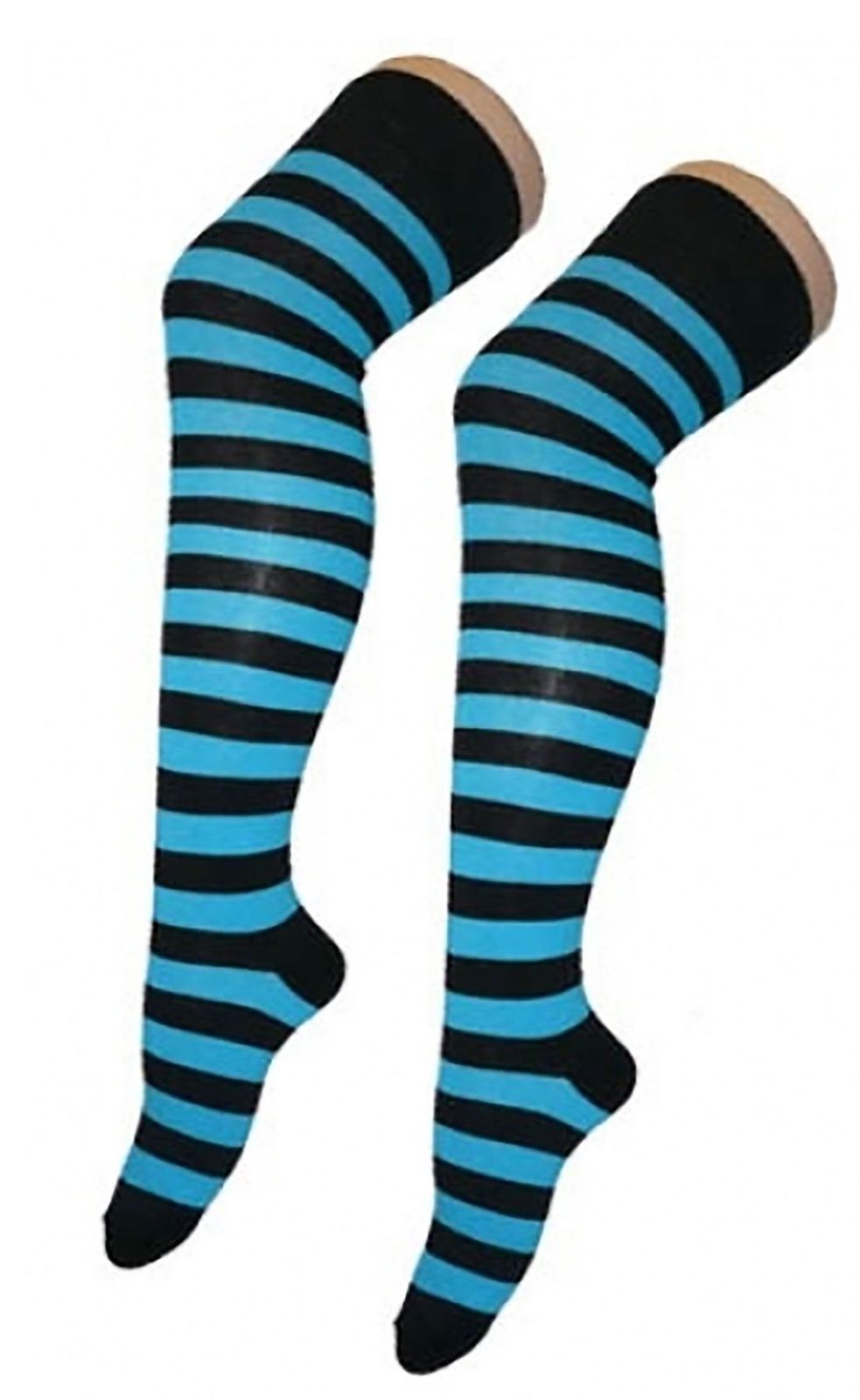 Ladies Plain Printed Over the Knee Socks Womens Party Wear Checked Bow OTK Socks - Picture 23 of 49