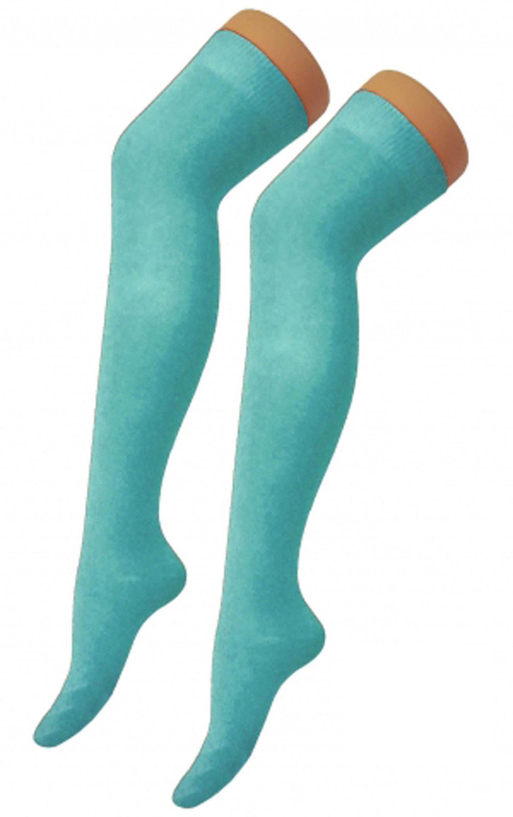 Ladies Plain Printed Over the Knee Socks Womens Party Wear Checked Bow OTK Socks - Picture 13 of 49