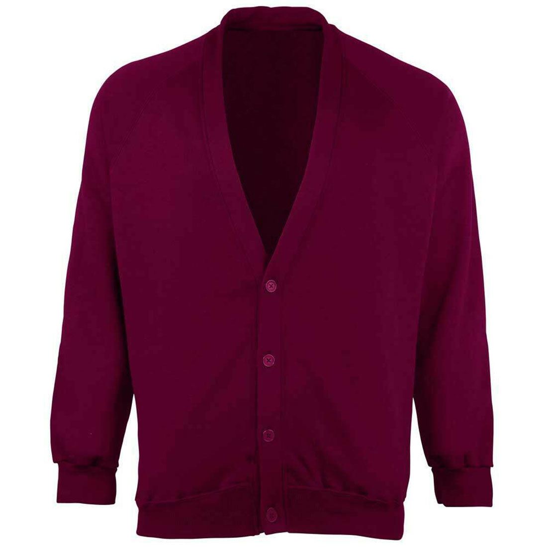 Adults Kids Open Front Button Cardigan Girls Boys School Office Pocketed Sweater - Picture 4 of 11