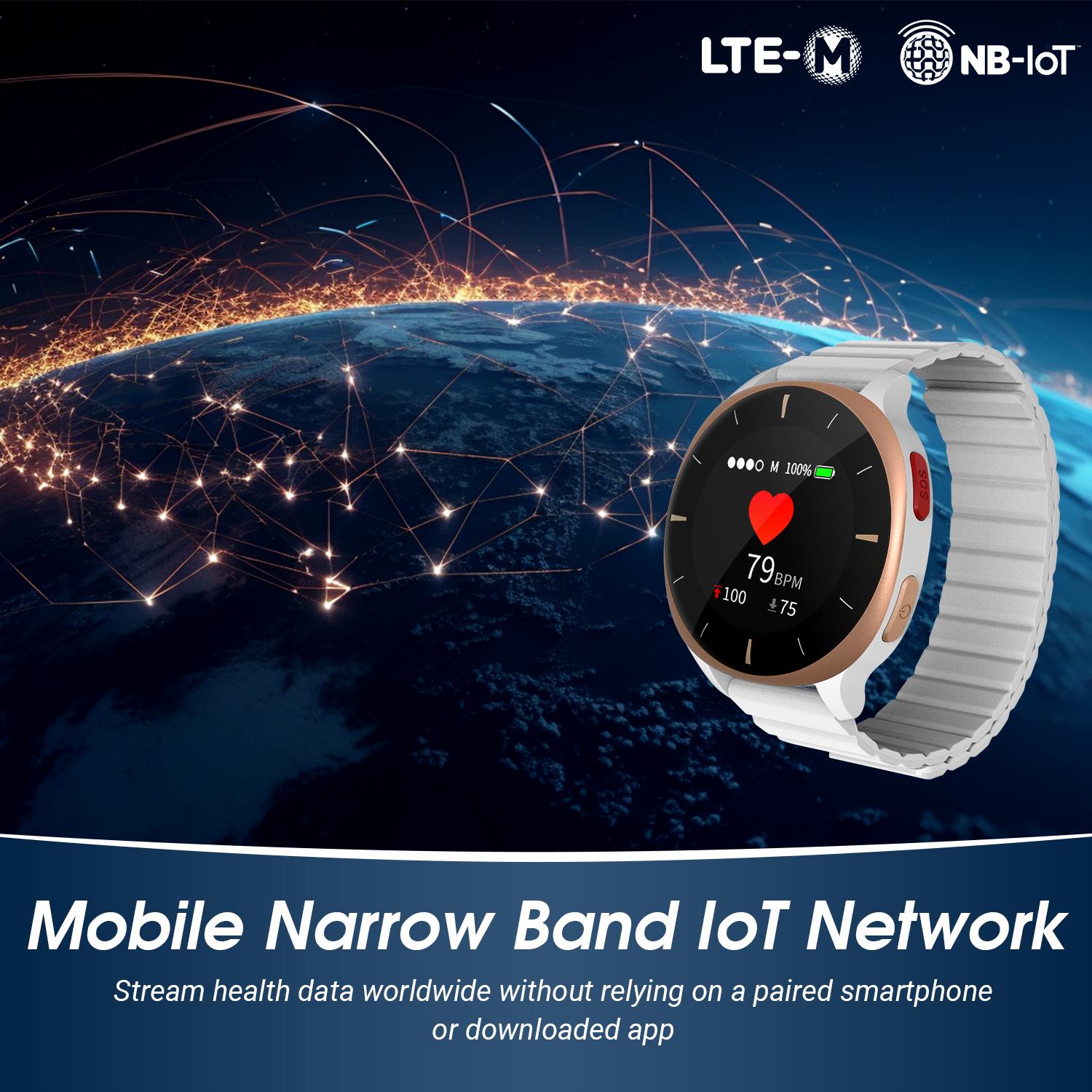 Vital Sign Monitor Uhr IoT mit Sturzerkennung und SOS-Alarm - Audar E2 - Bild 18 von 22