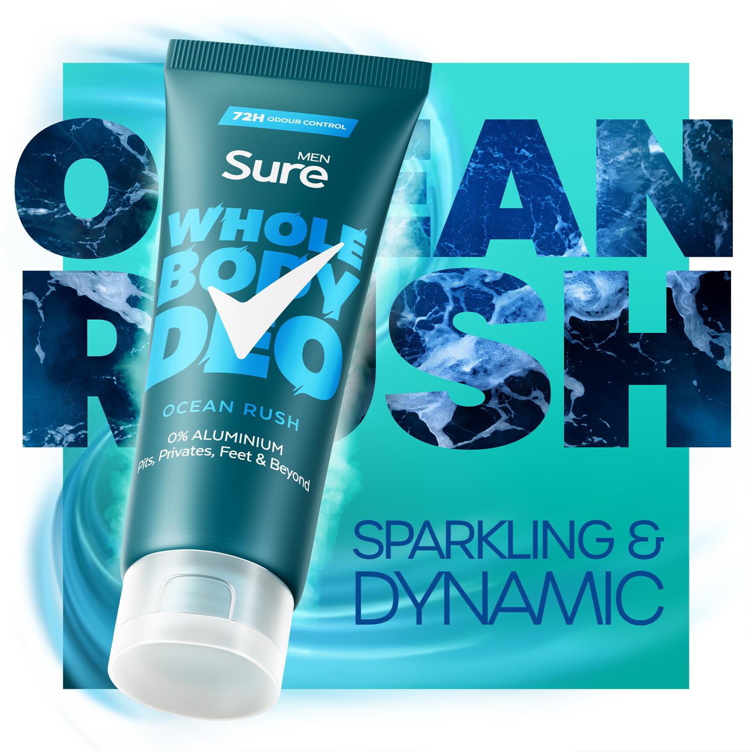 Sure Men Whole Body Deodorant Cream Ocean Rush & Active Fresh, 75ml - Picture 43 of 64