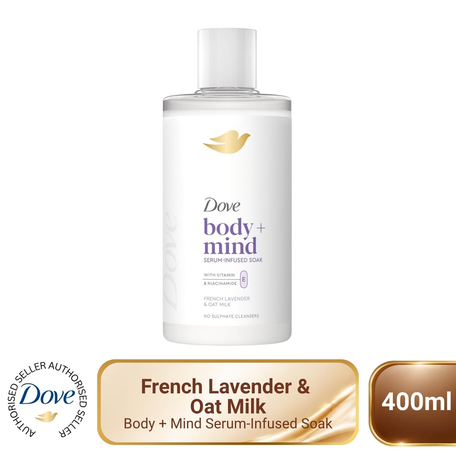 Dove body + mind French Lavender Serum-Infused Bath Soak 400 ml | B0H2JHP6QN - Image 4