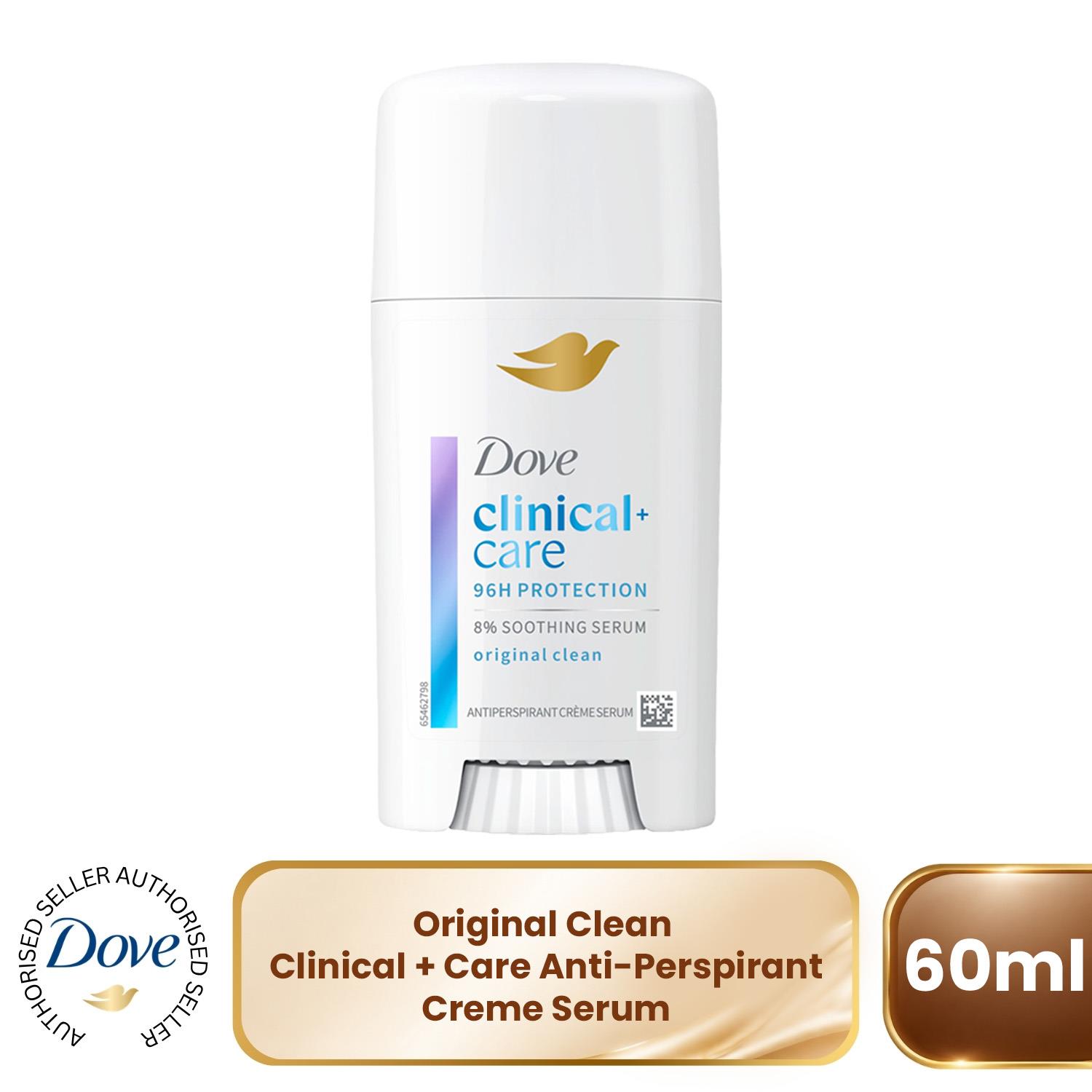 Dove Cream Clinical + Care Anti-Perspirant Serum, 60Ml 6 Pack, Original Clean - Image 2