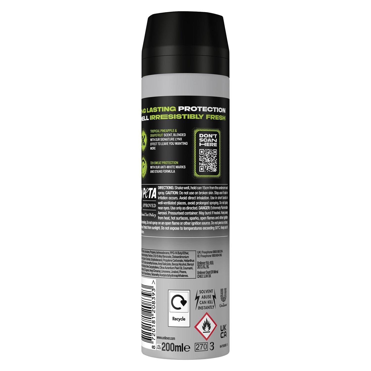 Lynx XL Anti-Perspirant 72-Hour Sweat Protection Deodorant 200ml, 18 Pack - Picture 29 of 59