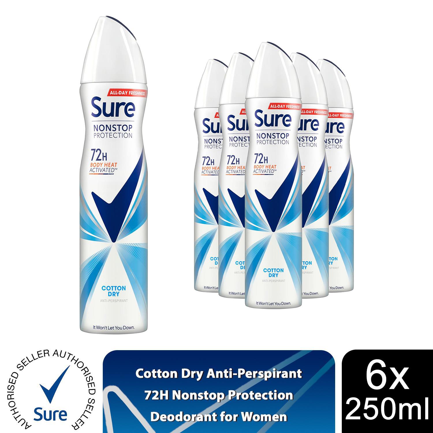Sure Women Anti-perspirant 72H Nonstop Protection Deodorant, 250ml 6 Pack - Picture 21 of 90