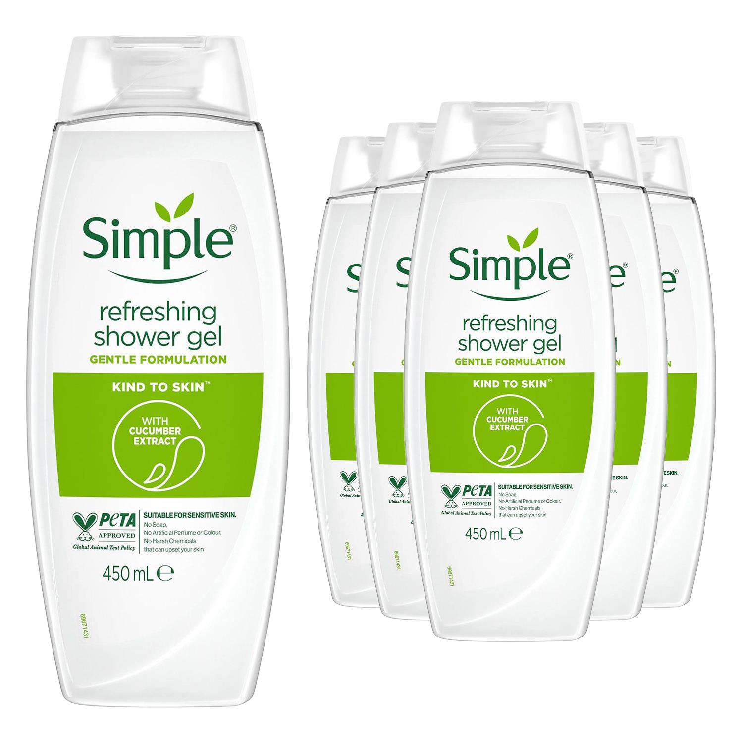 Gel de ducha refrescante, nutritivo o sensible Simple Kind to Skin, 450 ml - Imagen 58 de 124