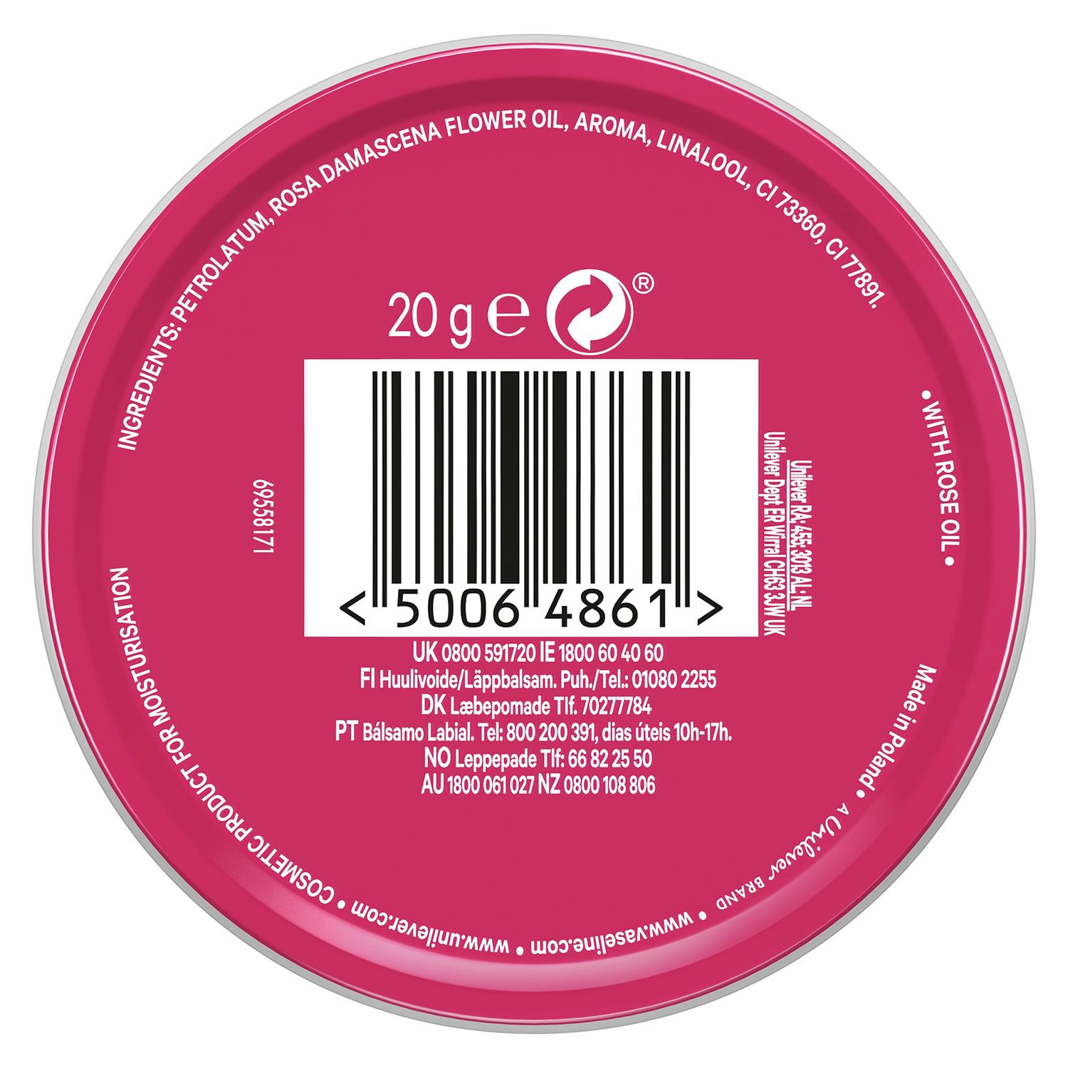 Vaseline Lip Therapy Petroleum Jelly, Rosy Lips/Aloe Vera/Original/Cocoa, 20gm - Picture 86 of 91