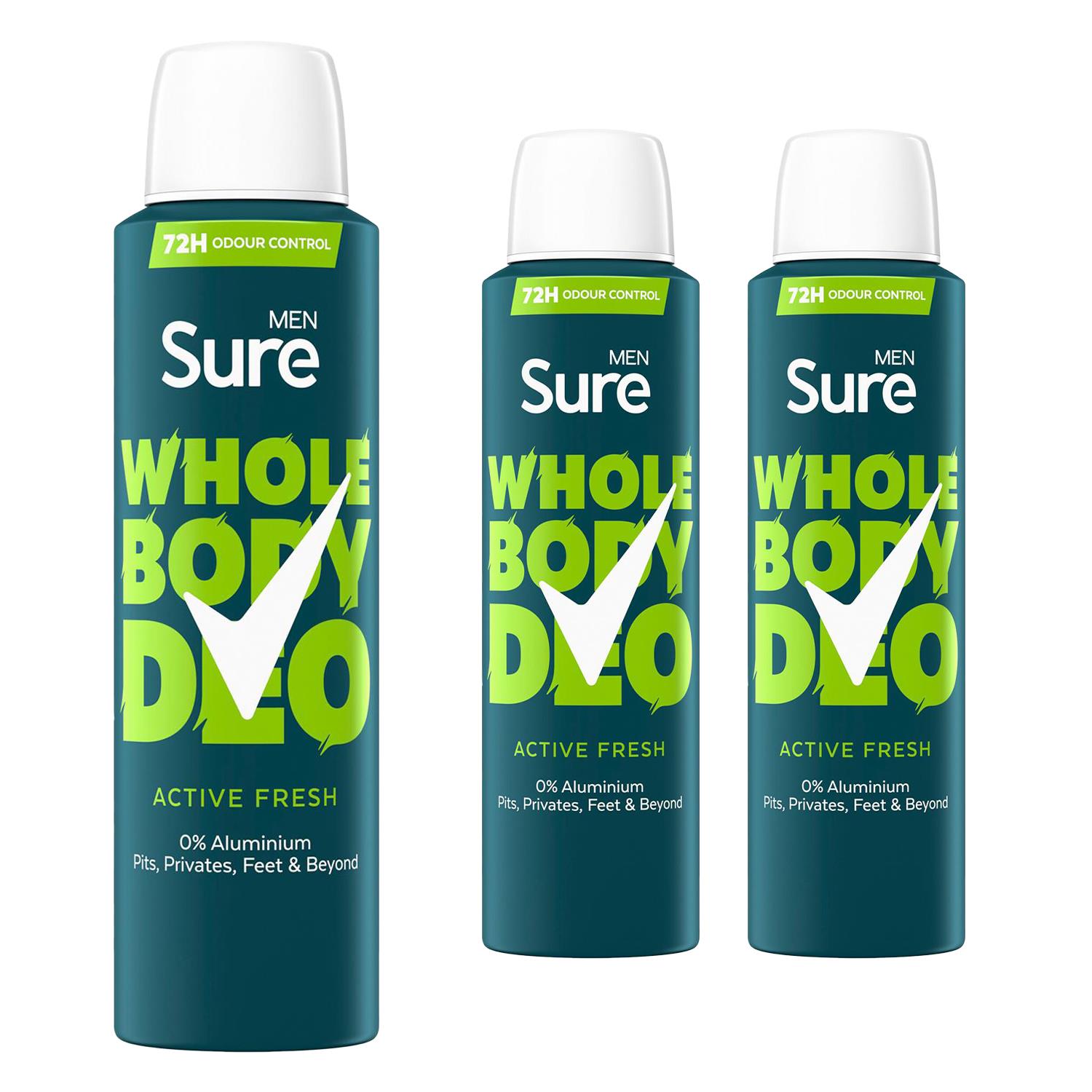 Sure Men Whole Body Deodorant Spray Ocean Rush & Active Fresh, 150ml - Picture 13 of 88