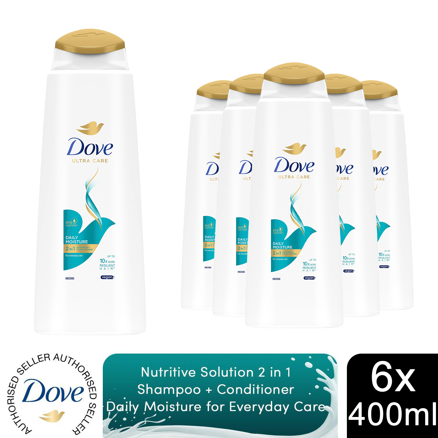 Dove Nutritive Solutions Intensive Repair Shampoo or Conditioner 400ml, 6 Pack - Picture 70 of 114